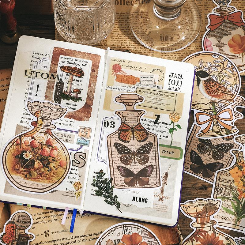 15 Pcs Vintage Material Paper Planner Decorative Hand Account Diary Album Background Paper Scrapbooking Accessories