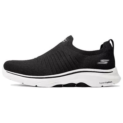 Go Walk 7 Bequemer Retro Vielseitiger Atmungsaktiver Halt Niedriger Freizeit-Sneaker Herren Schwarz 216634-BLK
