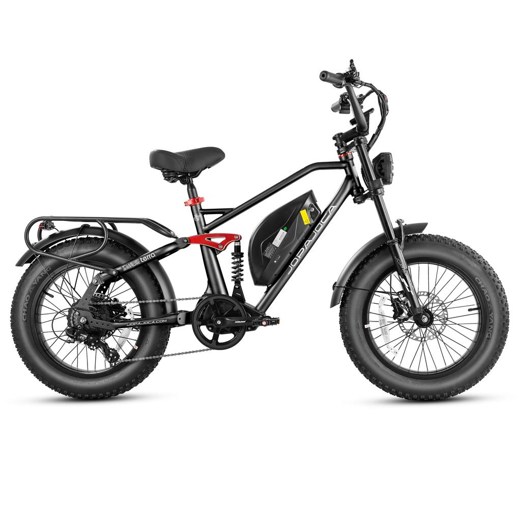 EAhora Terra Black/Green/Blue 1000W Single Motor 48V15AH Detachable Battery 20 * 4.0-inch Tire City Road with Suspension Electric Bicycle