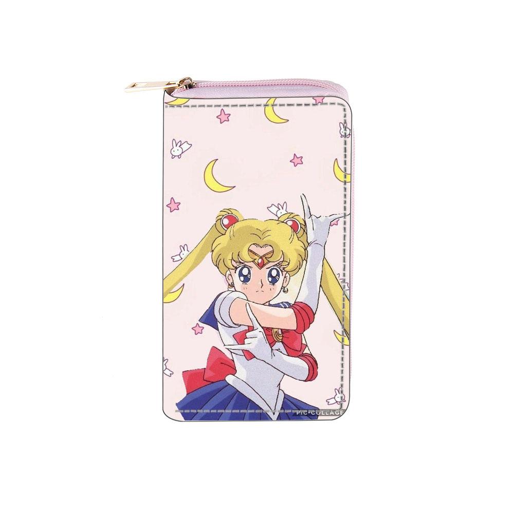 Cartoon Long Zipper Wallet Wallet Clutch Sailor Moon