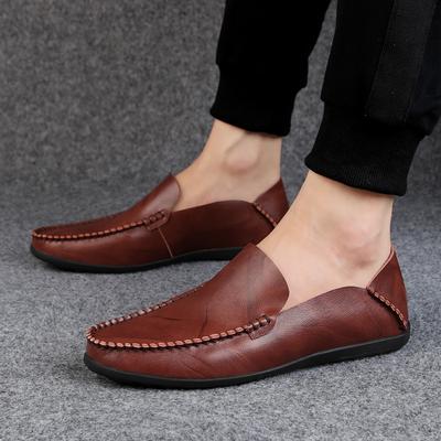 Herrtofflor Skor Mjuka Äkta Läder Slip-On Sneakers Manliga Casual Lyxmärke Vår Herrtofflor Mockasin Zapatos Hombre