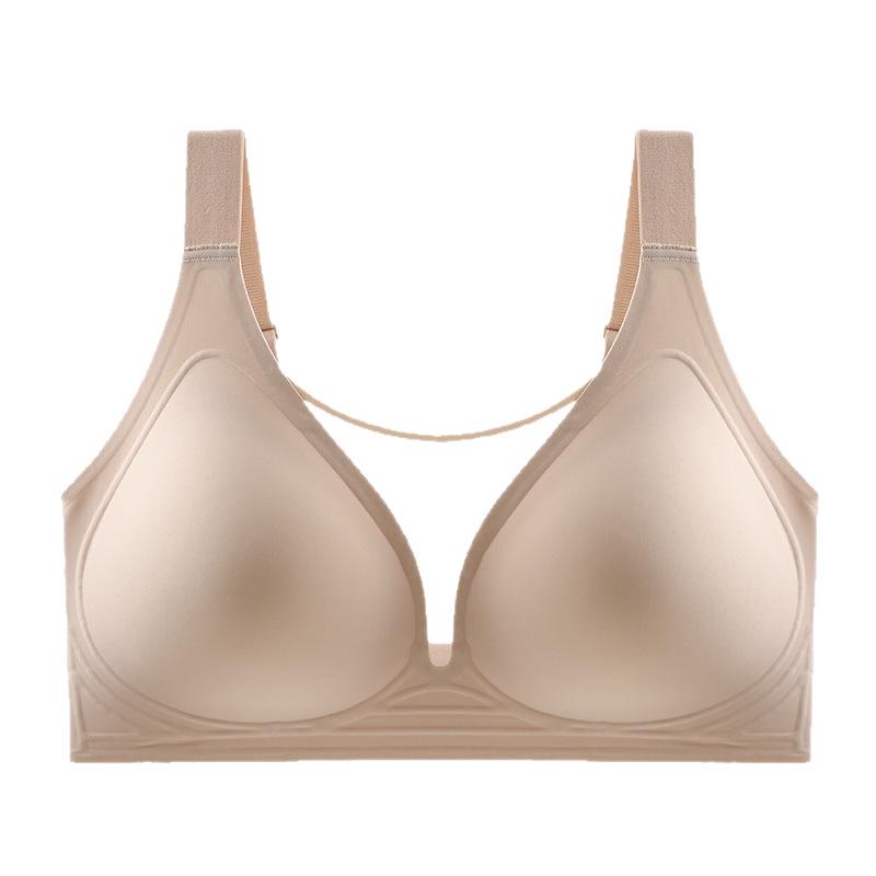 Plus Size Seamless Mesh Bra: Full Coverage, Thin Style, Anti-Sagging, Minimizes Appearance of Large Breasts.