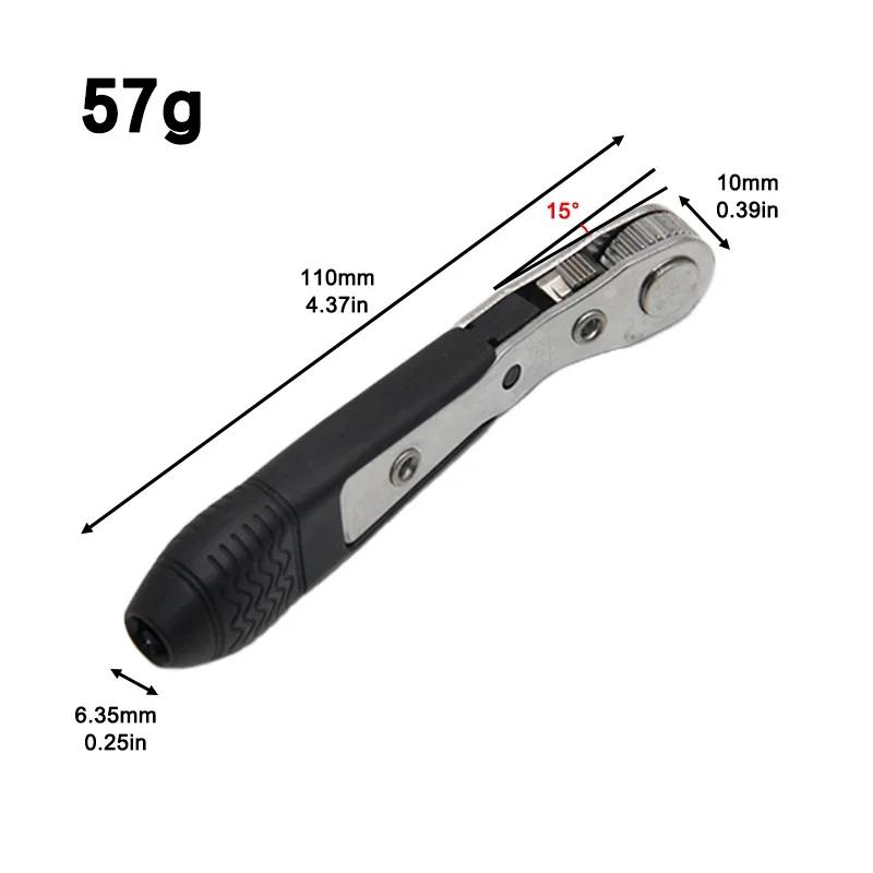 Mini Bit Ratchet Wrench Bit Nozzle Handle Screwdriver Hexagon Torx Bit Nozzle Socket Wrench Screwdriver Tools Auto Repair Tools