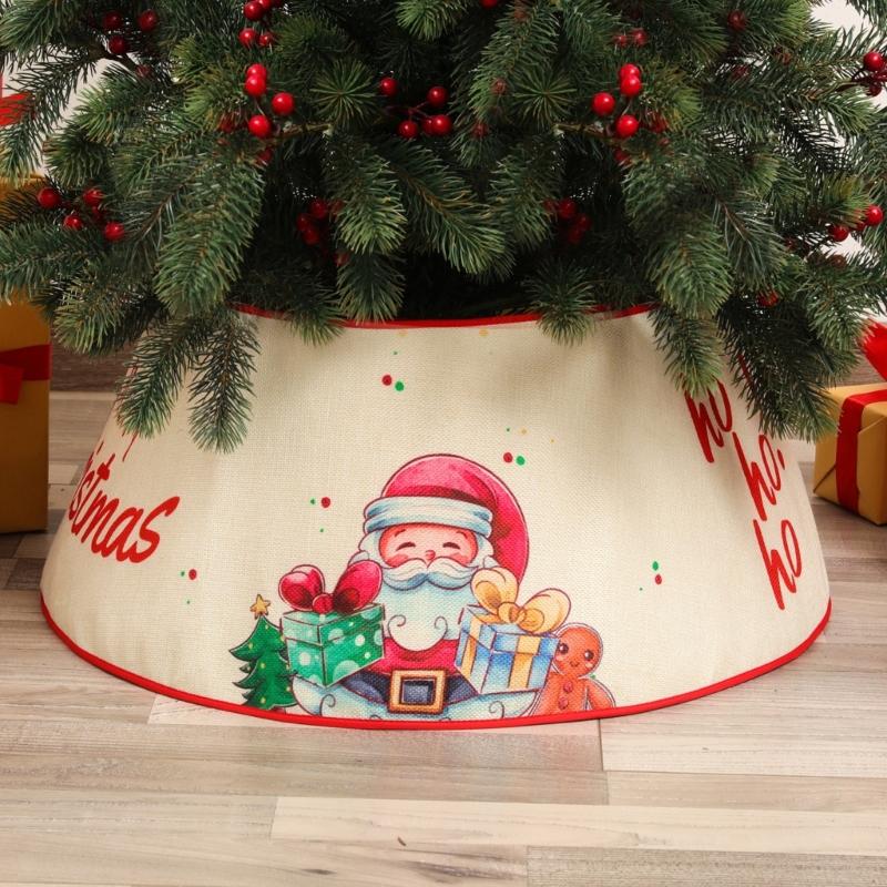 Christmas Tree Collar Collapsible Fabric Christmas Tree Skirt Surround Base for Christmas Tree Skirt Decoration 2024
