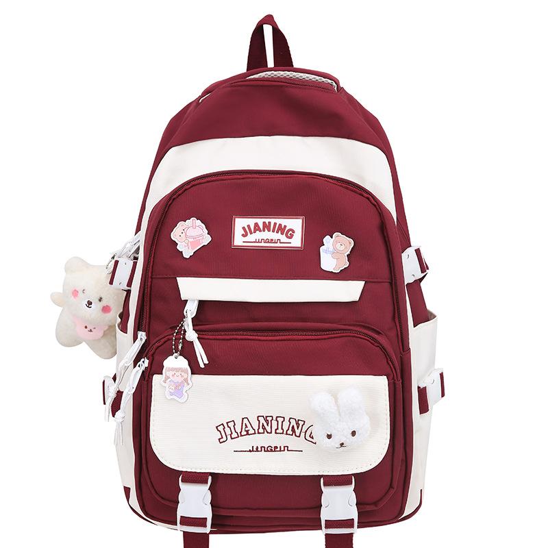 Schoolbags  Elementary School Students  Girls  Burgundy  Junior High School Students  Backpacks  High School Students  College Students  Backpacks