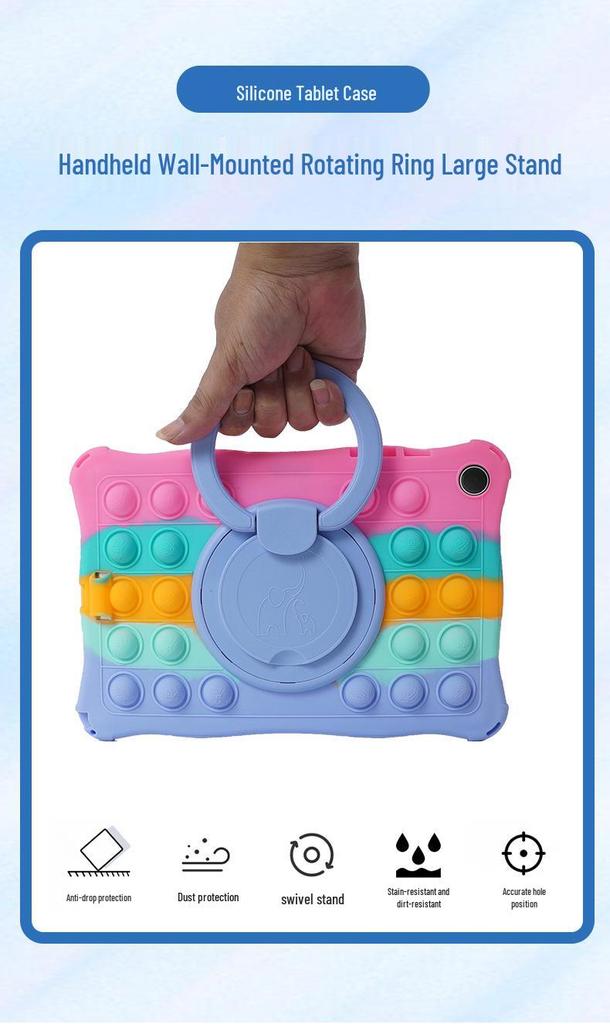 Compatible Rotating Silicone Case for 2023 Samsung A9 Tablet A9+, X110, X210 - Handheld Mouse Killer Model