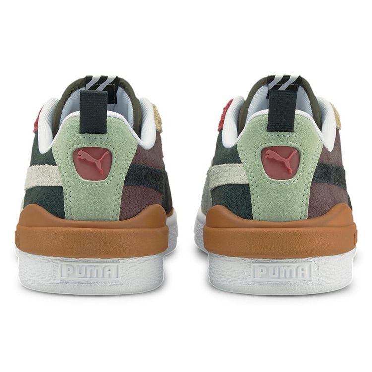 Puma Suede Bloc Wtformstrip Retro Versatile Casual Low-Top Skate Shoes Unisex sneaker Green Red Brown 381184-02