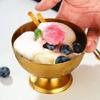 Family Kitchen Essential Nonrust Steel Salad Ice Creams Serving Bowl Sturdy Easy Washing Portable Multipurpose