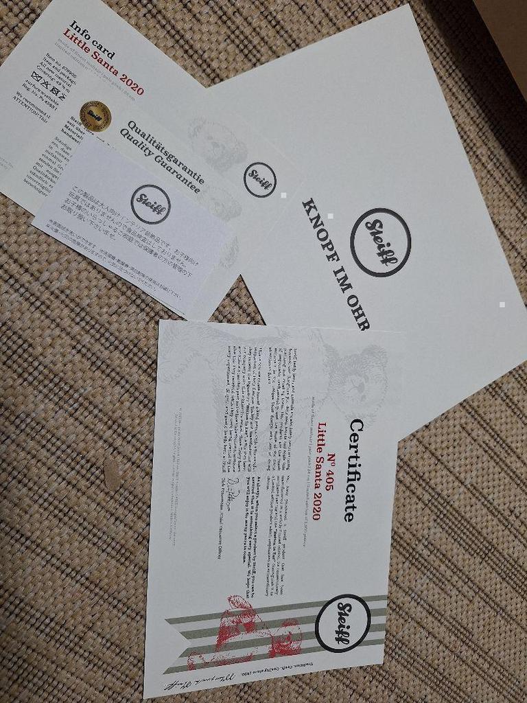 [USED] Limited Edition Steiff Little Santa 2020 Steiff Teddy Bear