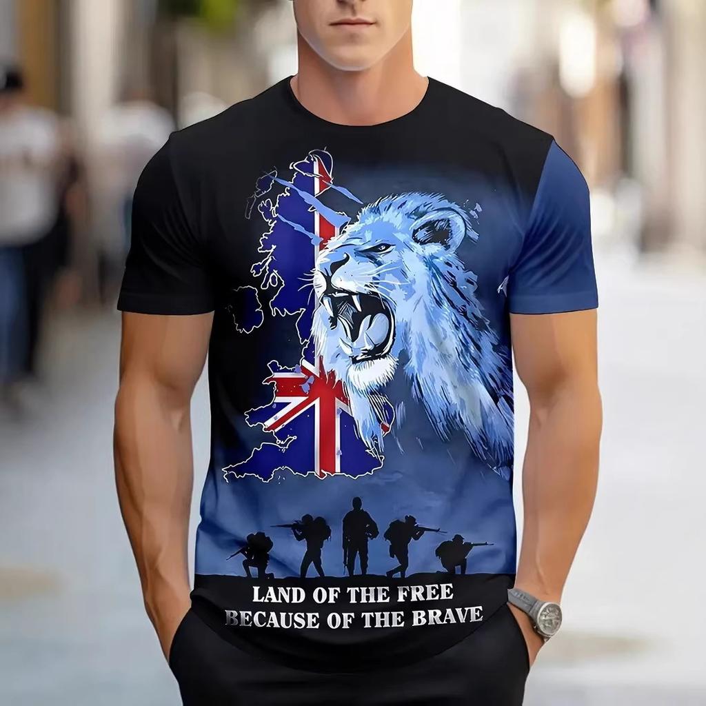 Patriotic 4th July Independence Day Graphic Short Sleeve T-shirt