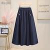 Damen High-Waist A-Linien Midi-Rock