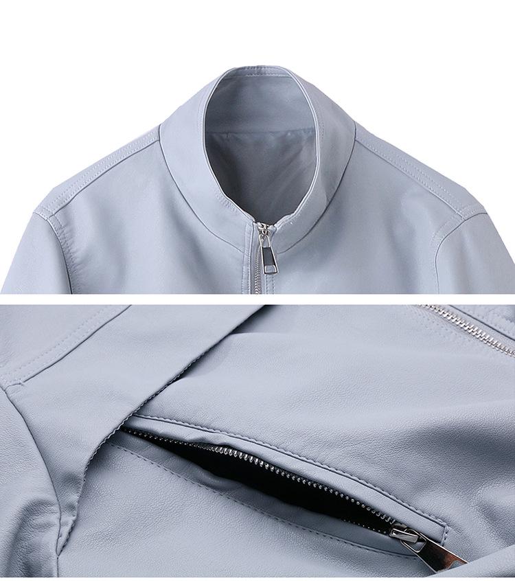 2025 New Women's Short PU Leather Jacket - Slimming Petite Stand Collar Spring/Autumn Coat