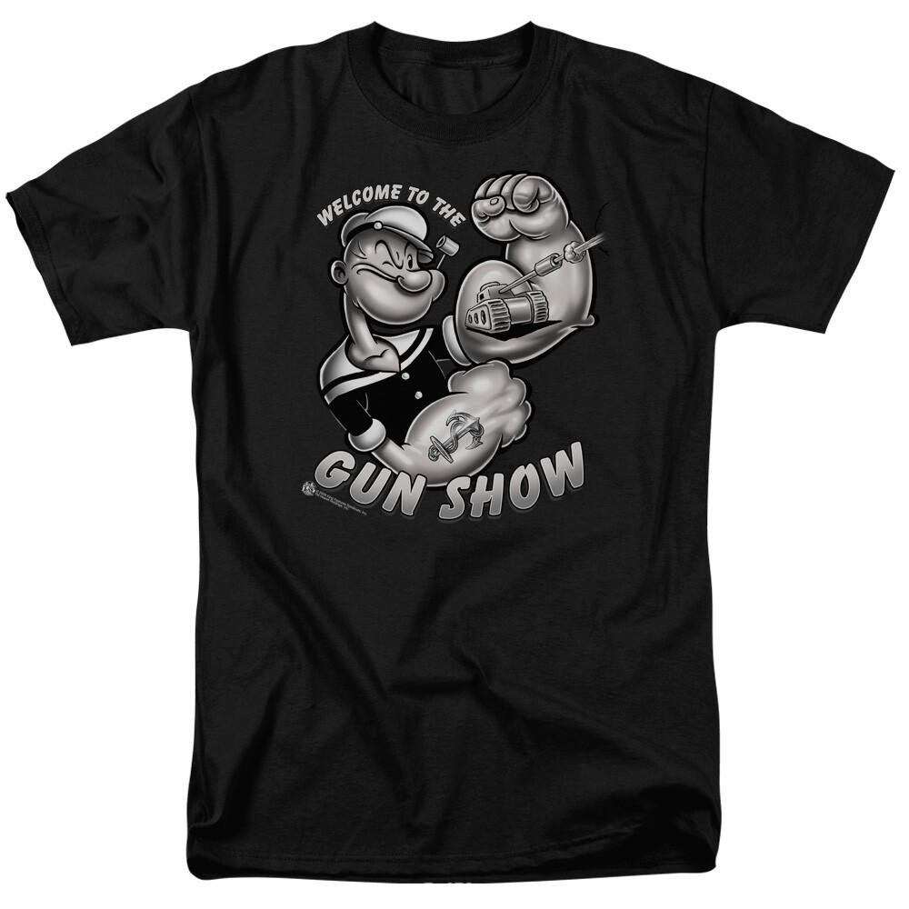 

26 Popeye Gun Show T Shirt Licensed Comic Book Cartoon Tee Black Unisex T-Shirt S разноцветный