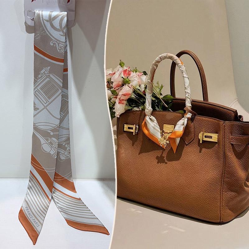 2024 Trendy Silk-Style Scarf Handle Wrap for Bags