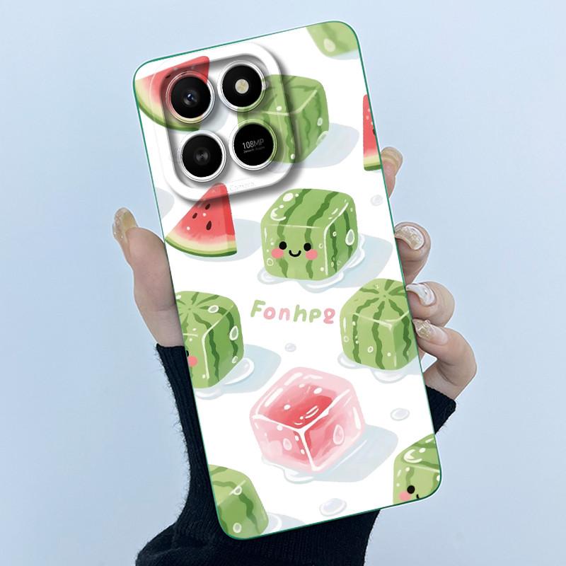 Case For Honor X7d Cute Panda Sweet Girls Cats Liquid Silicone Soft Back Cover For Honor 400 Smart 5G Bumper Protective Casing