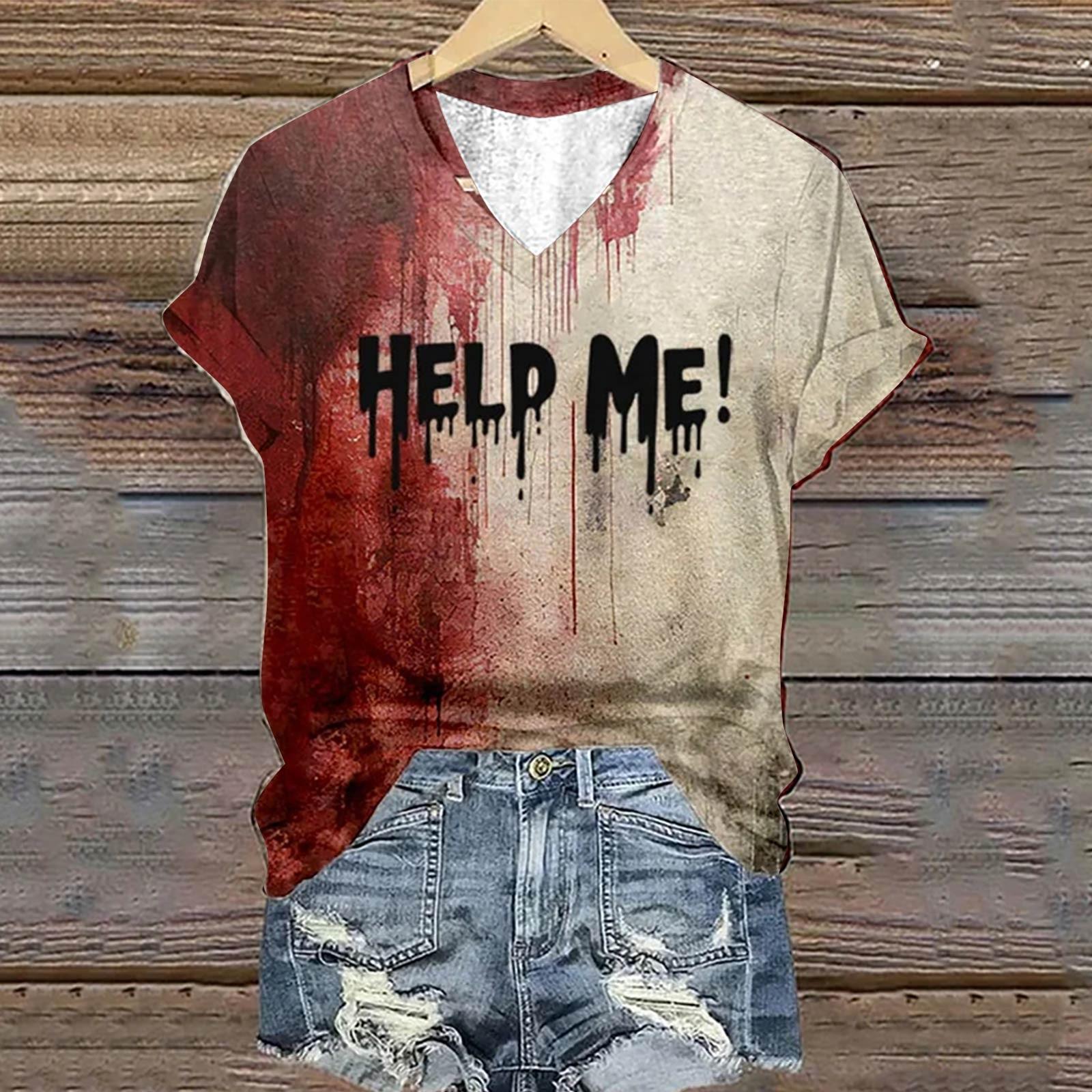 

Мужская и женская повседневная свободная футболка с принтом, пуловер с v-образным вырезом и короткими рукавами L