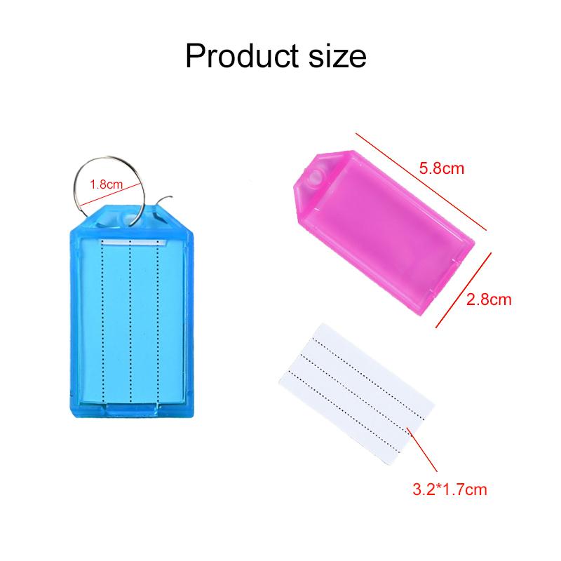 10~100pcs Plastic Keytag Colorful Keychain Pendant Markable Sign Desktop Storage Supplies Key Management for Baggage Tag TMZ