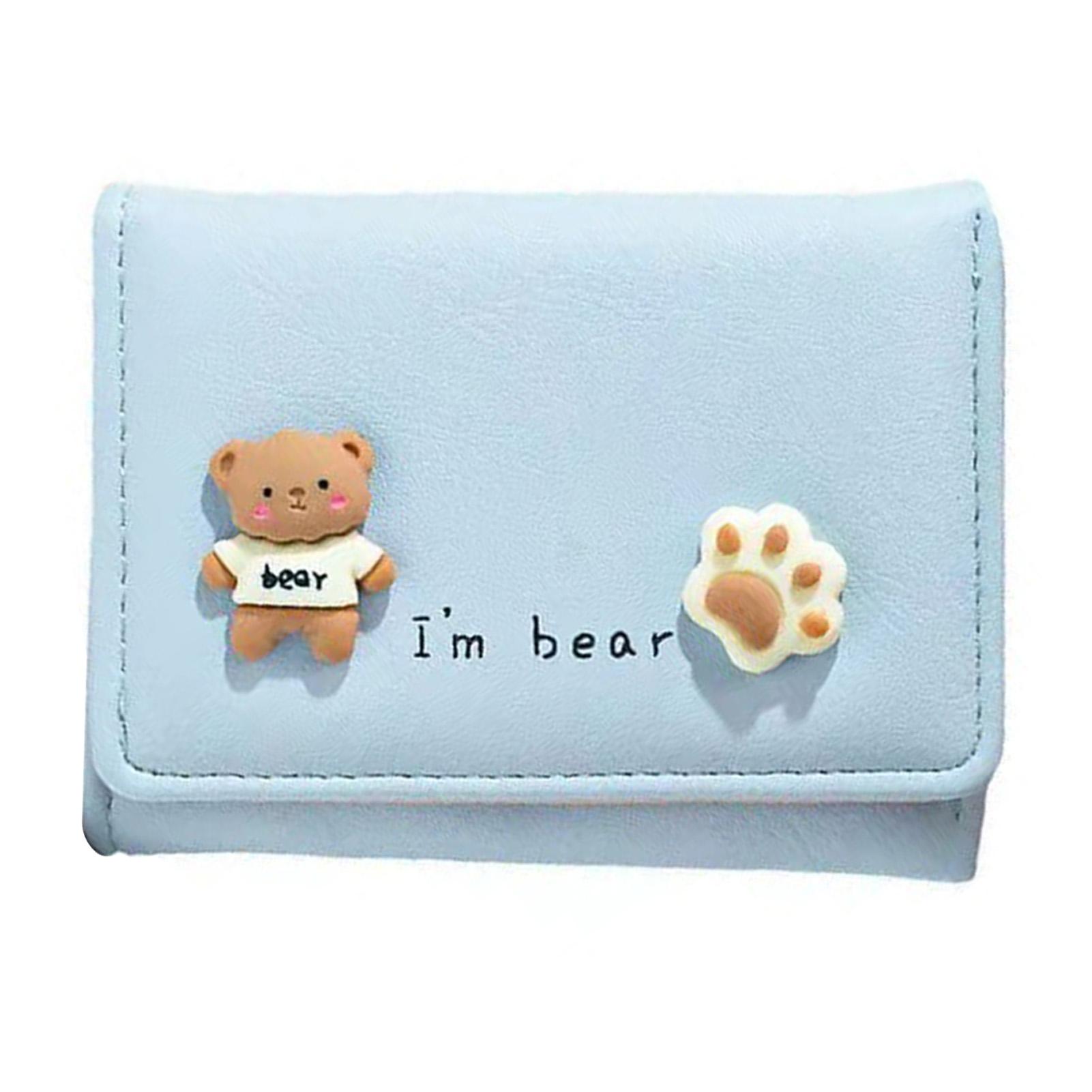 

Маленький кошелек для девочек и женщин из искусственной кожи, милый кошелек, держатель для карт, портмоне для ежедневного использования, черный синий