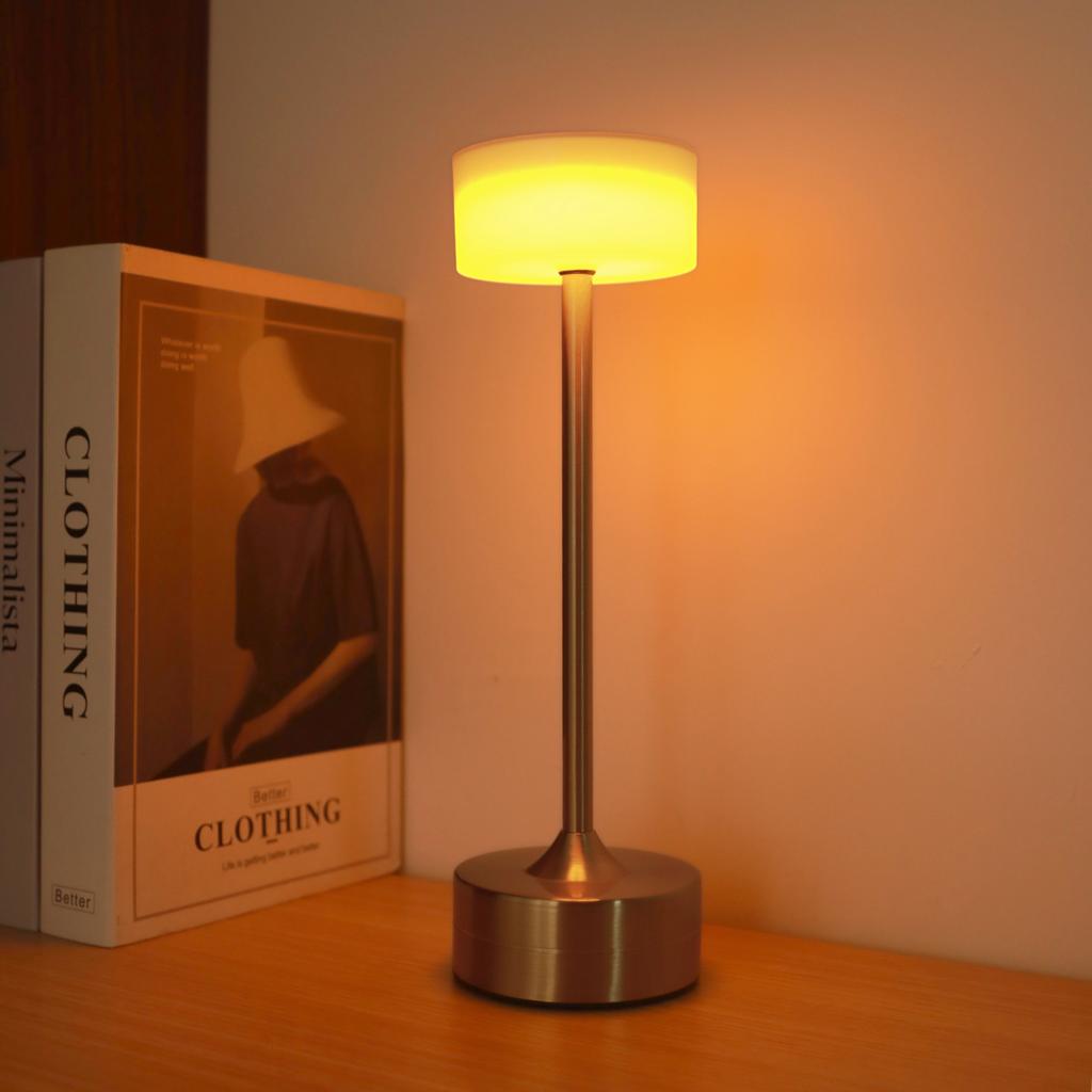 1PC simple Nordic unique shaped LED desk lamp, touch switch, rechargeable desk lamp, three adjustable light colors