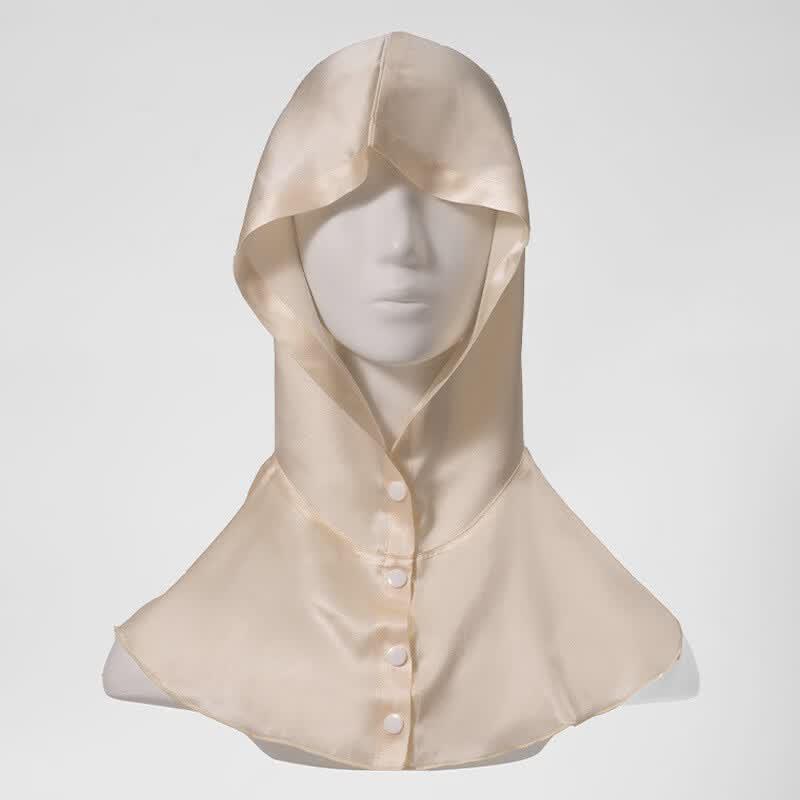 Mu Qingqing Silk Hooded Postpartum Hair Care Hat