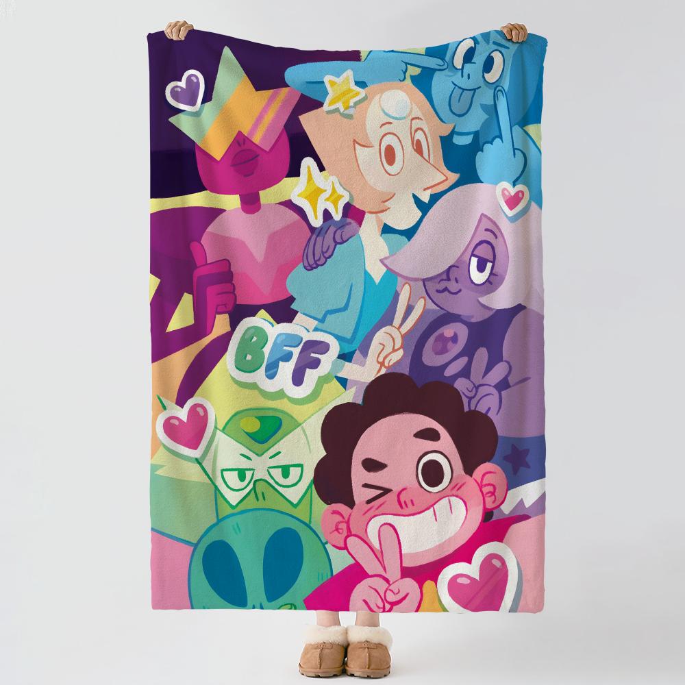 Cartoon S-Steven Universe-e Wurf Dicke Komfort Flanell Steppdecke, Mehrzweckgebrauch Innen Außen Tägliches Nickerchen