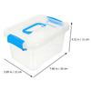 5 Pcs Toy Portable Storage Box Clear Makeup Organizer Cosmetics Multipurpose Blue Abs