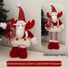 Pink Sequin Snowman Plush Toy: Retractable Christmas Decoration for Windows