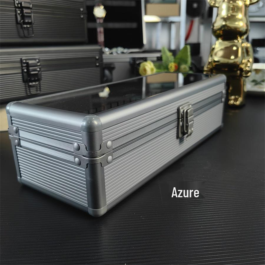 4-Slot Aluminum Watch Storage Box - Drop-proof & Lockable Gift Case