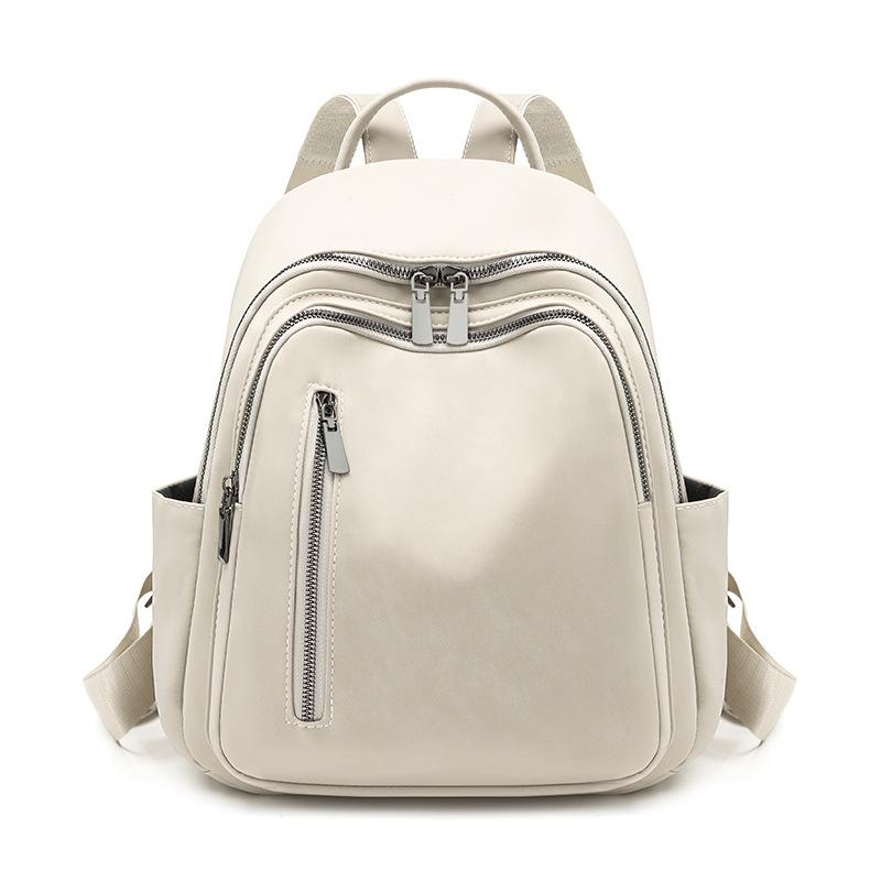 Fashion Wommen Backpack Pu Solid Color Travel Backpack Student Schoolbag