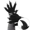 Japanese Style kig Beast Claw Plush Gloves Striped Long Sleeve Gloves Warm, pointed claw design coaplay Performance props