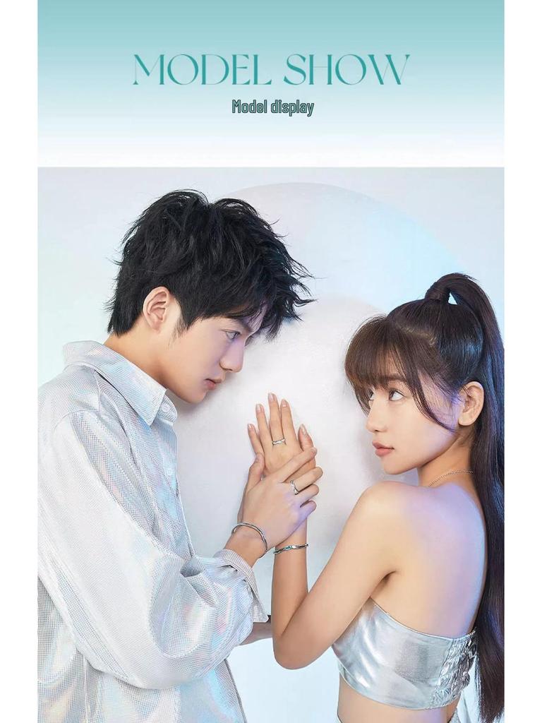 Light Year Luminous Sterling Silver Couple Rings - Exquisite Open Design