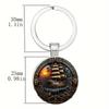 Artistic Zinc Alloy Keychain With Sunset Boat Pattern For Friends And Colleagues