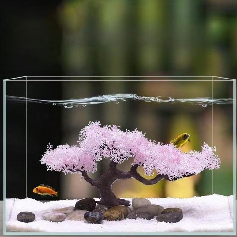 Artificial Water Plant Pine Tree For Aquarium Decoration Underwater Landscape Easy Maintenances Fishtanks Ornament