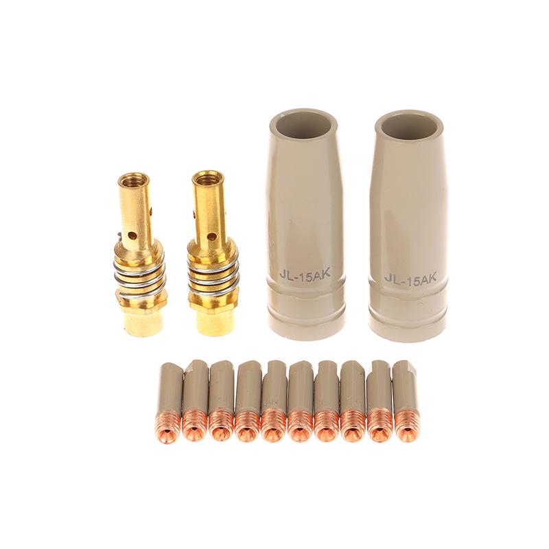 14Pcs Non-Stick Welding Slag European Airless Gas Protection Gun Machine Protective Sleeve 15Ak New Coating Protection Nozzle