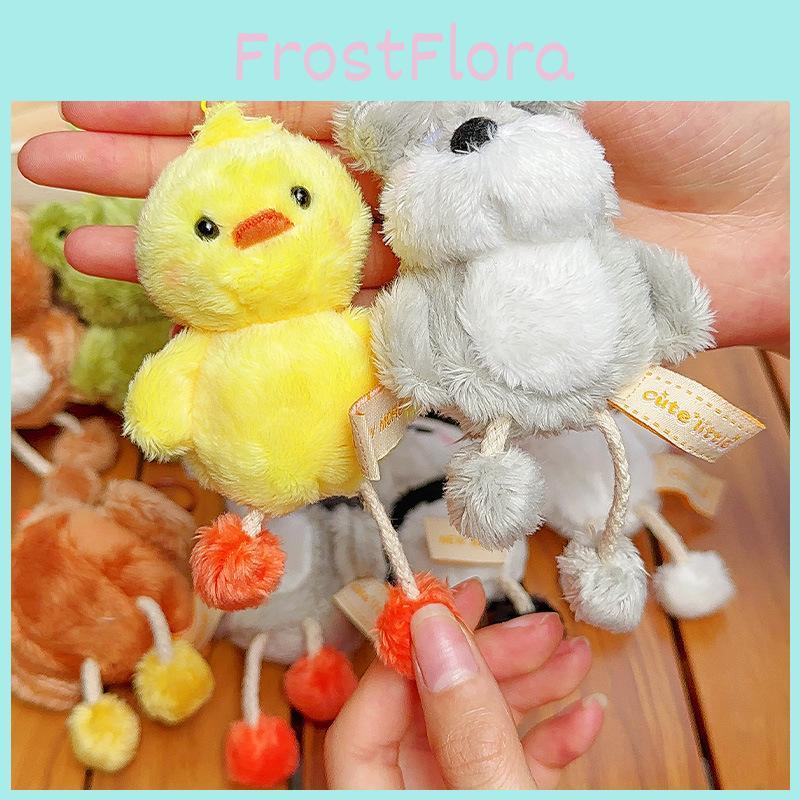 Penguins Ducks Rabbits Bears Cats Animal Pulling The Feet Plush Gift Keychain