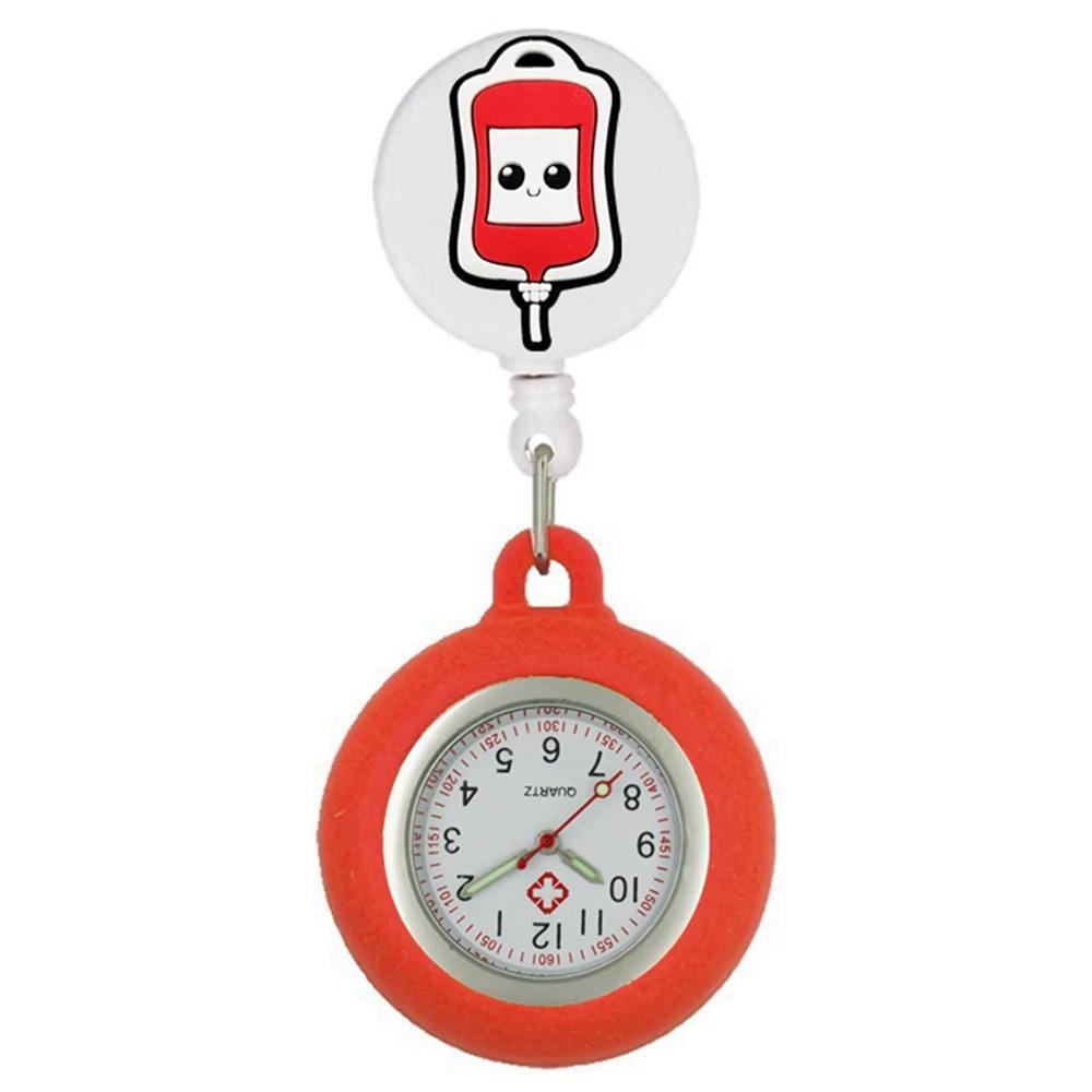 Retractable Clip Hang Clock Silicone Pocket Watches Wholesale FOB Pocket Watches Unisex