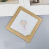 Multicolor Cotton Handkerchiefs Set for Women Embroidered Flower and Butterfly Lace Edge Portable Pocket Square Towel