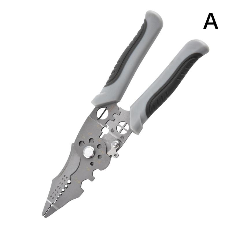 Sturdy Adjustable Wire Stripper Decrustation Pliers for Electrical Cable Crimping