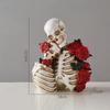Creative Resin Couple Skeleton Model Sculpture Ornaments Living Room Bedroom Foyer Tabletop Halloween Decoration Accessories