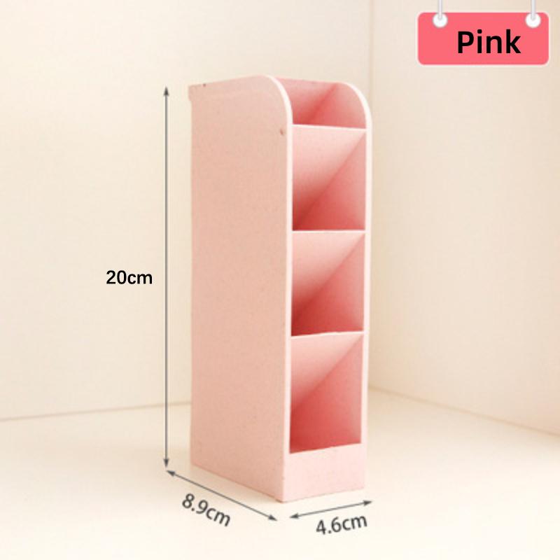 Colorful Multi-Layer Pen Holder Oblique Insertion Desktop Pencil Cosmetic Brush Storage Holder For Home School Office Stationery