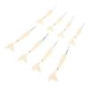8Pcs Crochet Hook ABS Fish Tail Handle Aluminum Hook 2.5mm to 6.0mm Ergonomic Handle Crochet Hook Se