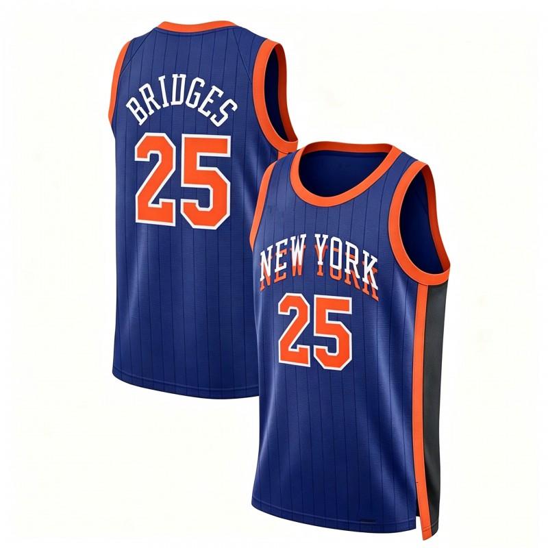 Mens NBA Basketball Jersey Sleeveless Custom11 Brunson 33 Ewing 32 25 Bridges Team Fan Apparel