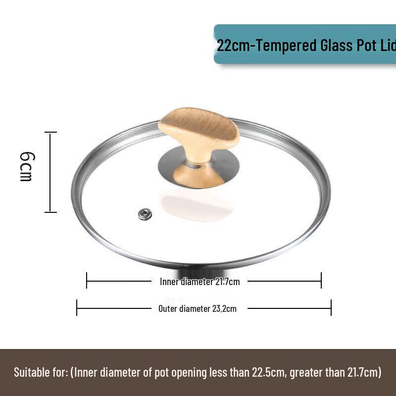 Qiwei Household Universal Glass Stainless Steel Pot Lid