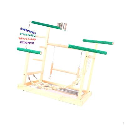 Parrot Playground Parakeet Playpen Ladder Platform Perch Gym Exercise Activity Center for Cage