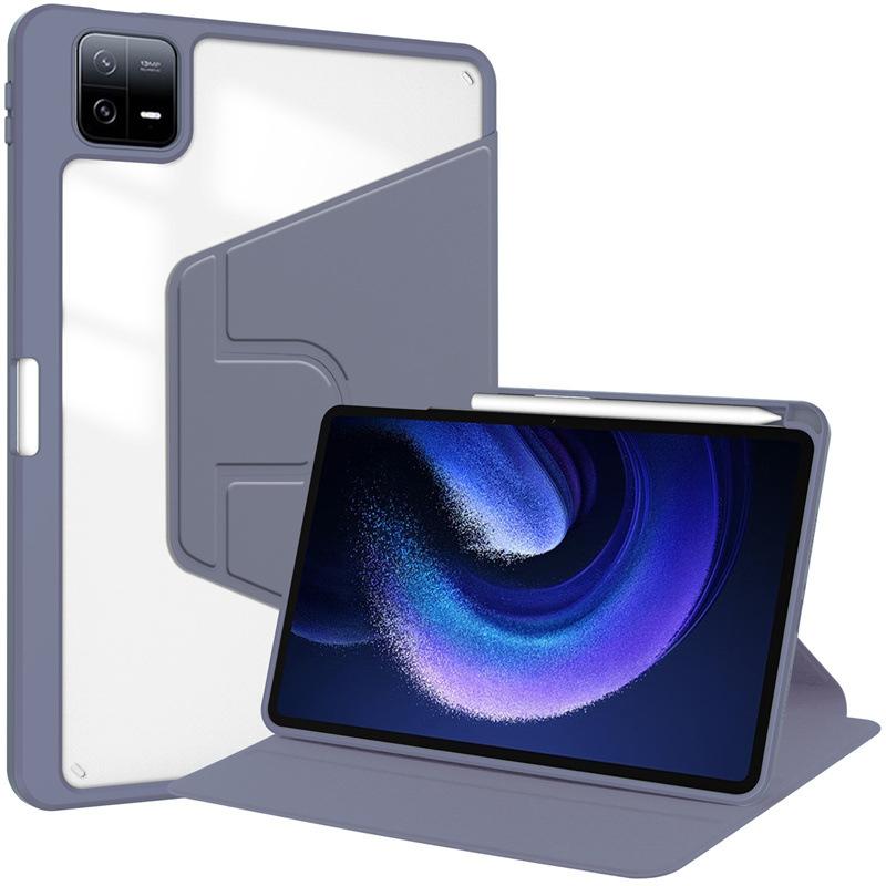 360 Rotation Stand Case For Xiaomi Mi Pad 8 7 6 5 Pro Redmi Pad 2 SE 11 12.1 inch Tablet Case Clear Hard Acrylic Cover Case