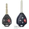 Key Fob Keyless Entry Remote Shell Case & Pad Fits Toyota 2008-2013 Avalon / 2007-2011 Camry / 2008-2013 Corolla / 2009-2014 Venza (HYQ12BBY,