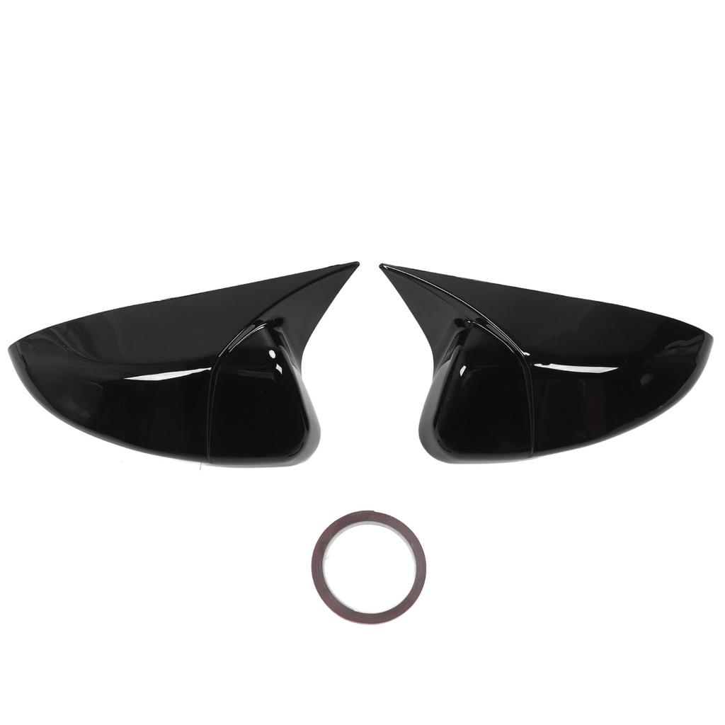 1 Paar Rückspiegelabdeckungen ABS-Material Ochsenhorn-Stil Links Rechts Türspiegelkappe für Accord 2023–2024 Glänzend Schwarz