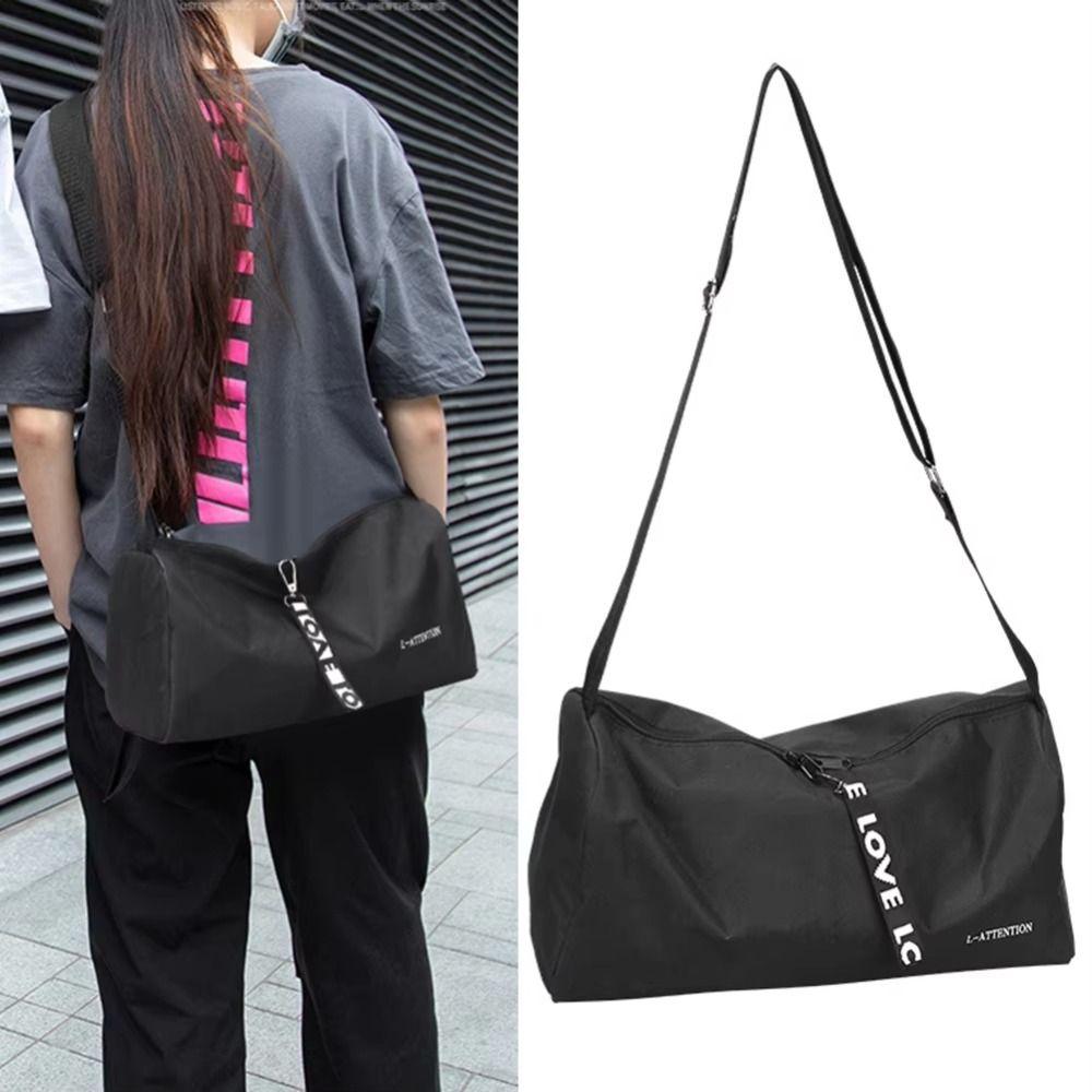 

Solid Color Gym Fitness Handbag Nylon Sport Gym Bag Fashion Travel Luggage Bag Women S