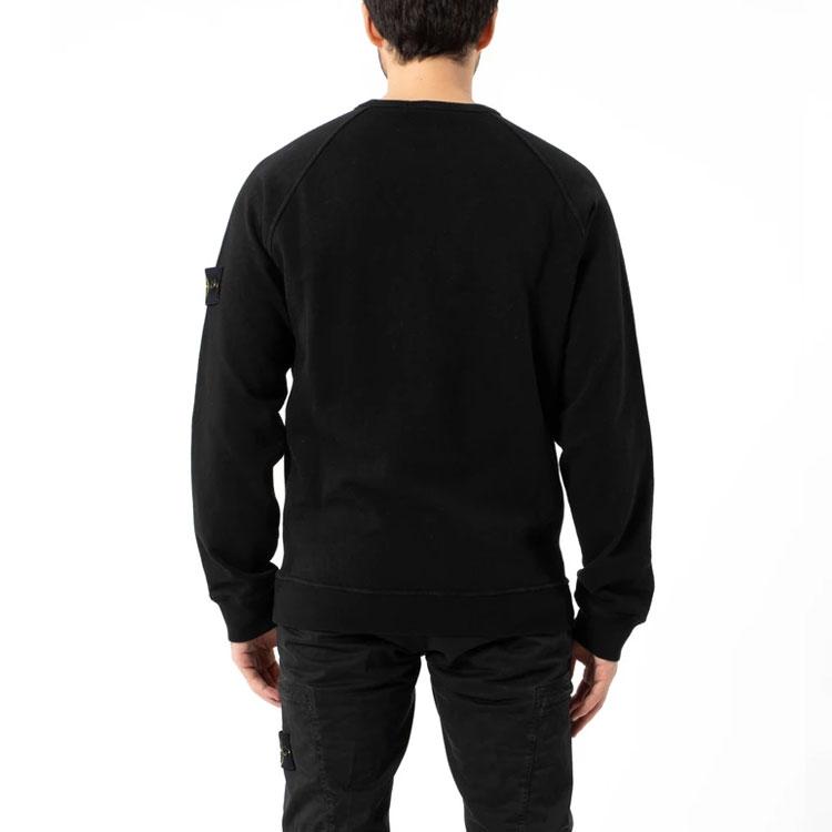 STONE ISLAND Sudaderas Hombre Negro Cuello Redondo Moderado Regular 741566060-V0029
