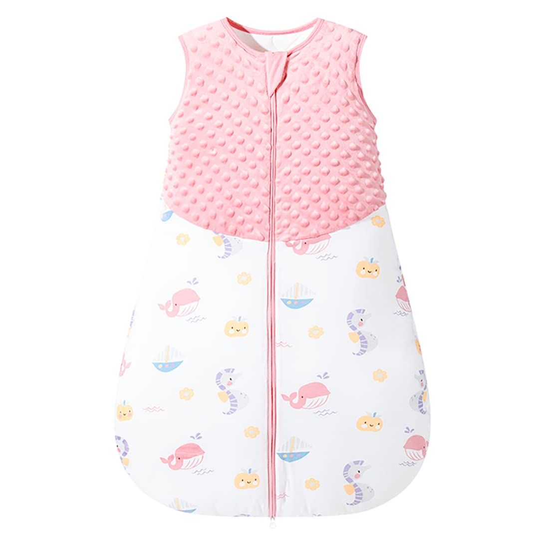 

HOOMCOOM Baby Winter Prevents Colds While Pink Sleeper, Cotton, Soft, Warm, Sleeping, 1.5 Tog, 6-12 Months, розовый